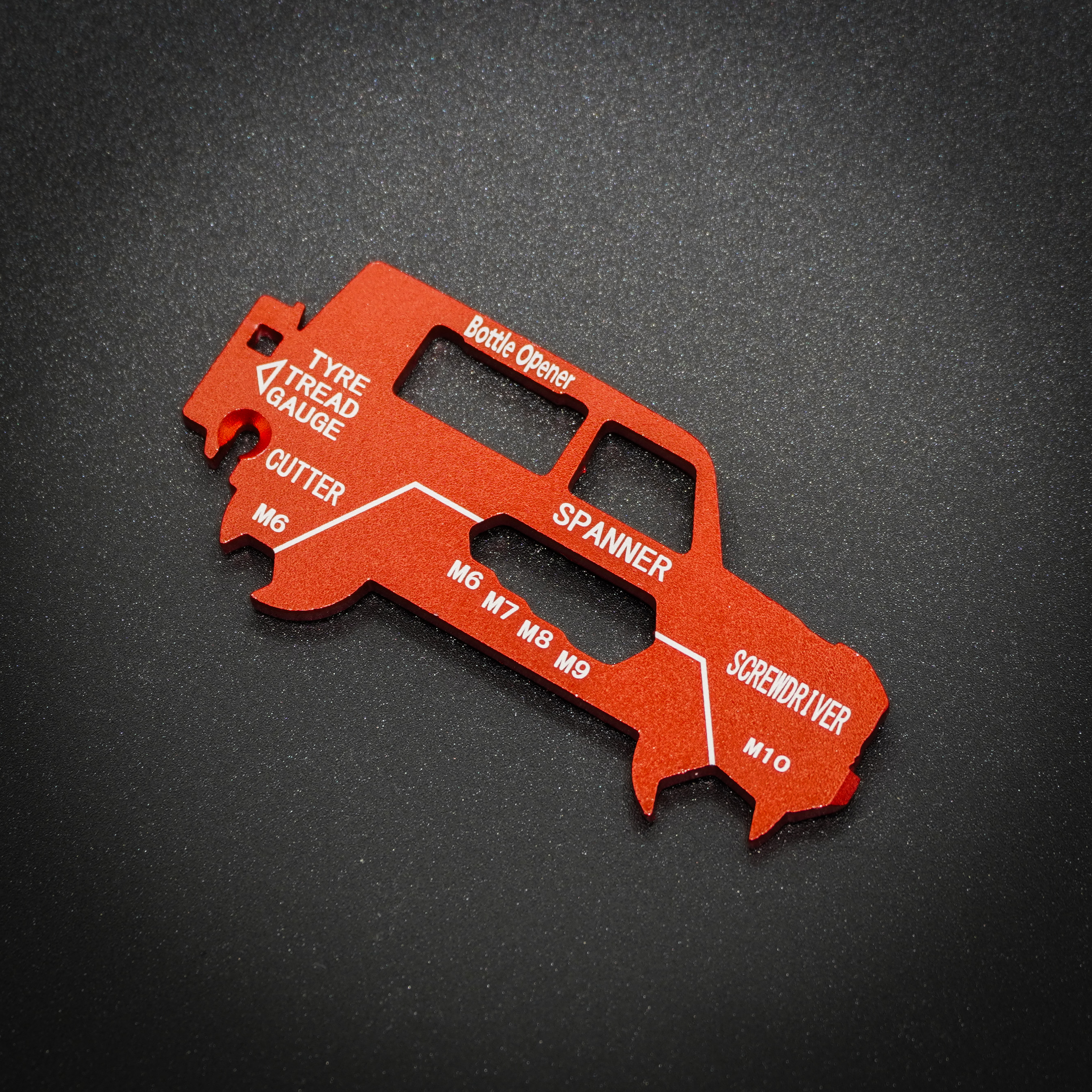 Ford Bronco Multi Functional Tool - Anodized Red
